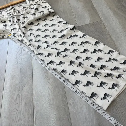 Kate Quinn Pants organic cotton deer pajamas womens Cream (size 1xl) loungewear Black