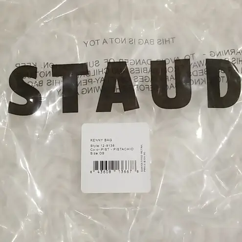 STAUD ππ Kenny Bag Pistachio Crocodile Embossed