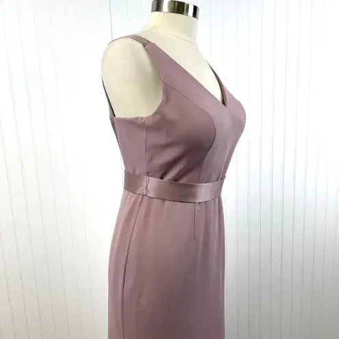 WHITE Vera Wang Gown Dress Womens 12 Quartz Pink Bridesmaid Wedding Formal Prom