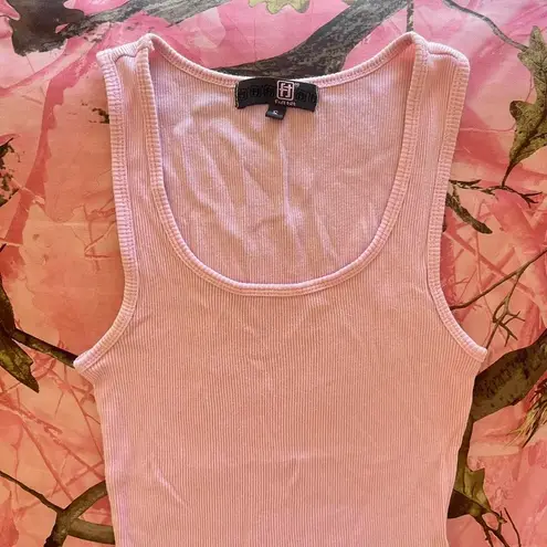 Full Tilt y2k light baby rose pink fitted cotton ribbed cami 