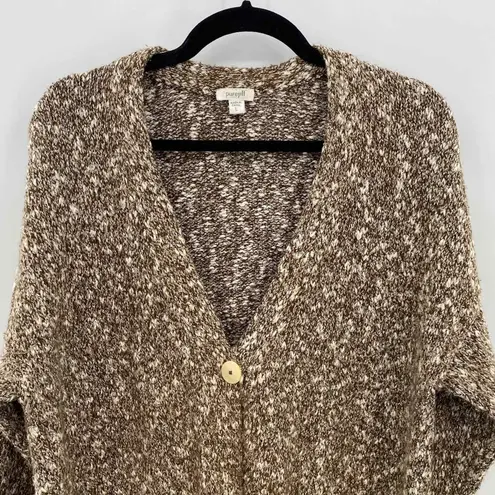 Pure J. Jill Cardigan Sweater Womens Large Brown Acrylic Polyester Blend Pockets