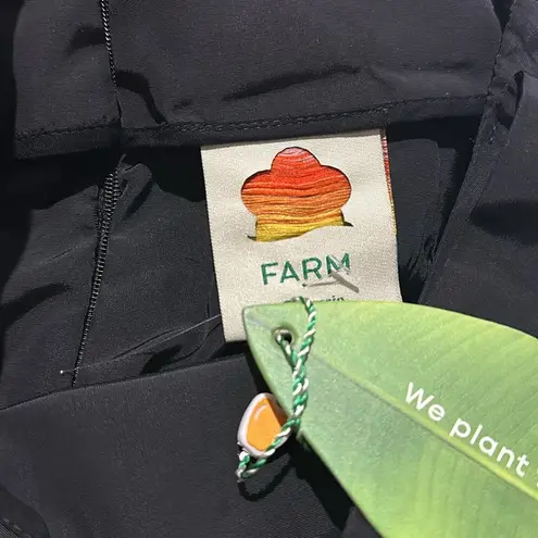 Farm Rio NWT Black Taffeta Mini Skirt Black