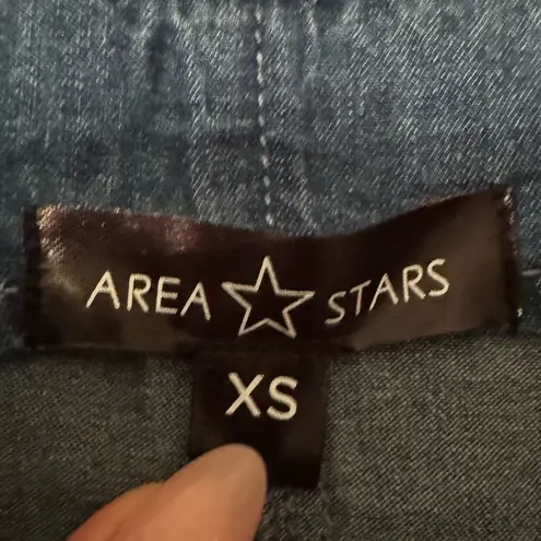 NWT Area Stars Ronnie Wrap Blue Chambray Skirt XS 0