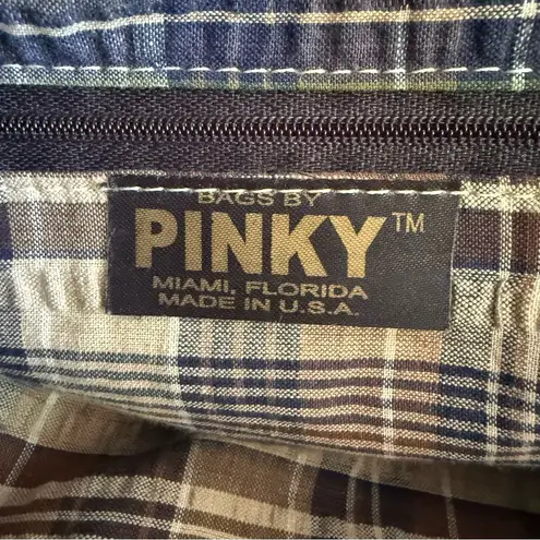 Vintage Y2K Pinky Miami Faux Snakeskin Textured Fabric Shoulder Bag Beige 90s