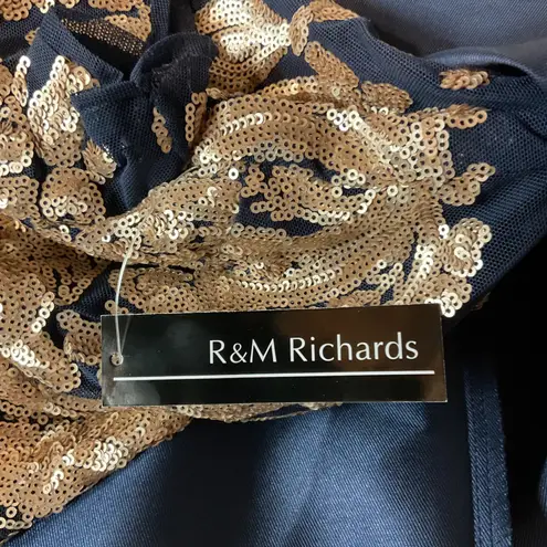 R & M Richards Women's Shimmery Sequined Crewneck High Low Ballgown Size 10 NWT