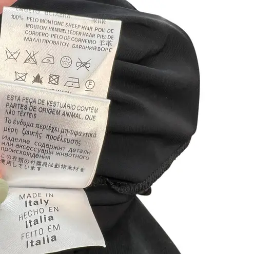 Love moschino Shirt Dress Collared Leather Detail Short Sleeve Black Size US 6