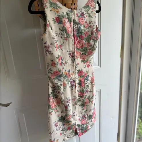 Vintage Jigsaw Tapestry Dress White Size 0