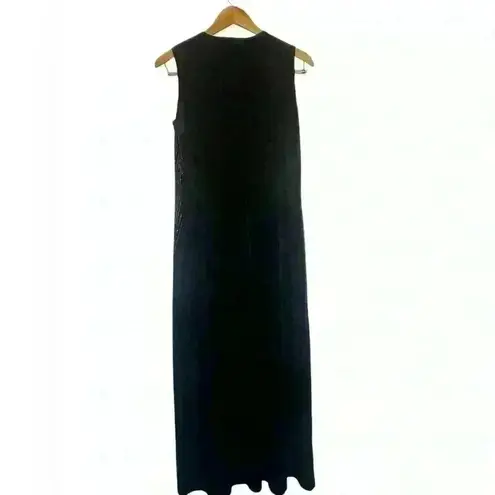 Ronni Nicole Vintage Black Velvet Sparkly Semiformal Maxi Dress Size 12P