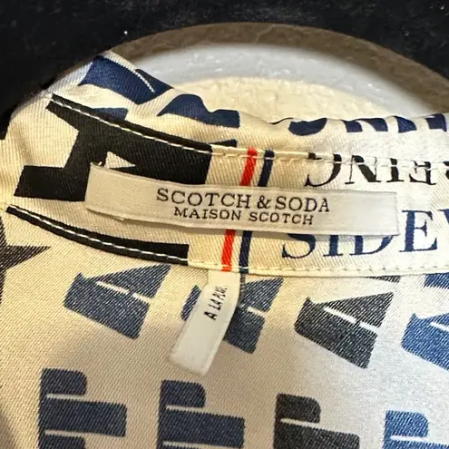 Scotch & Soda  Les Tropiques Aloha pleated midi dress Size Medium