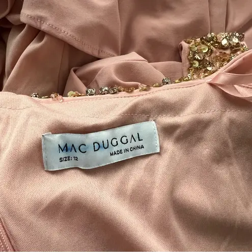 Mac Duggal Beaded Drop Shoulder Jersey Gown, New with Tag, Retail $398