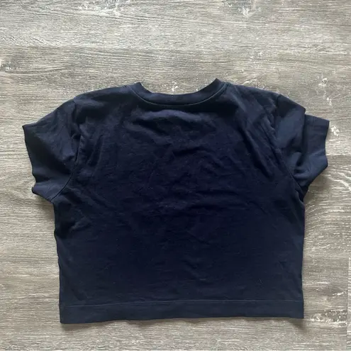 Wilfred Free Aritzia Navy Blue Cropped Tee Baby Tee in Admiral Size XS