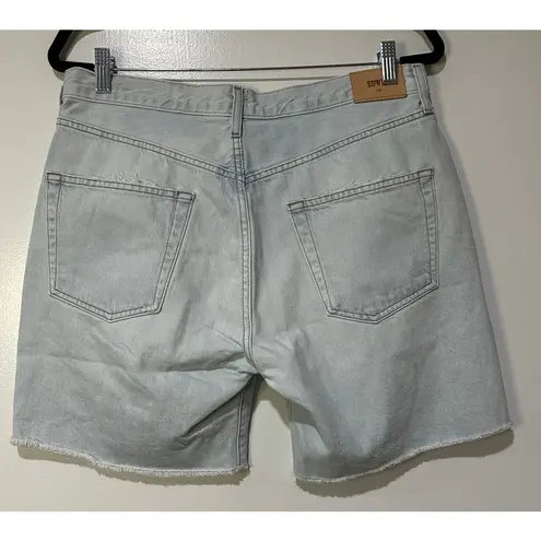 Edwin Cai Short 7" Inseam Daydream Plus Size 32 NWT Side Slits Anthropologie Blue