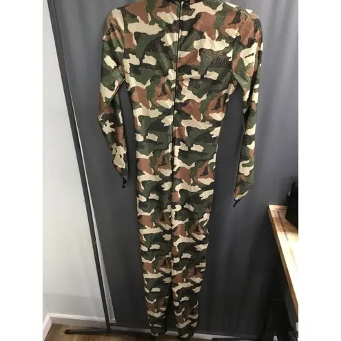 Party King Babe 2 Piece Women's Small Camo Army Cadet Halloween Costume Set Brown