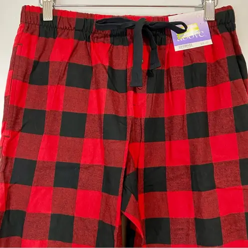 Stars Above Women’s Casual Buffalo Plaid Pajama Pants Red & Black Size XS NWT