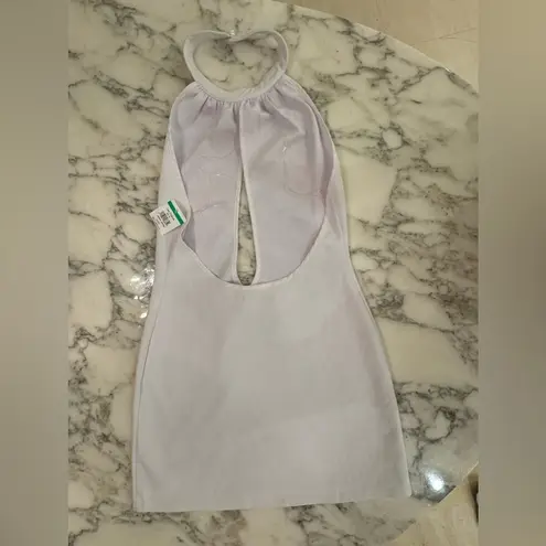 NWOT O’Dolly Dearest Jade White Cutout Halter Mini Dress M Party Club After Prom Size M