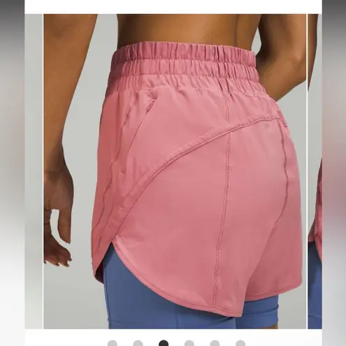 Lululemon NWT  Track That 2-in-1 High-Rise Short 6" / Brier Rose / Water Drop - Image 3