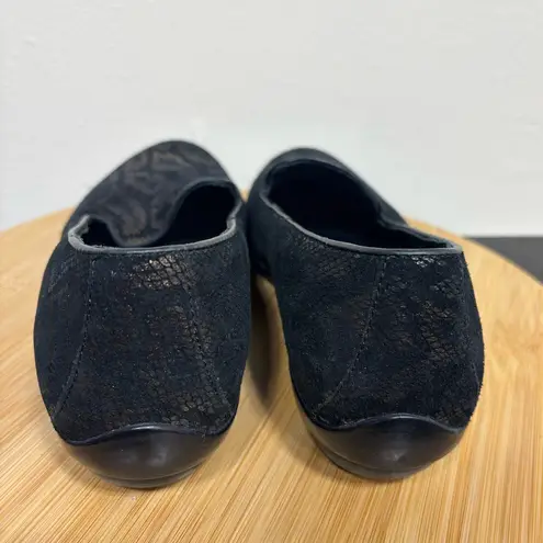 Dansko Olivia Womens EU 39 US 8.5-9 Black Bronze Snake Skin Flats Comfort Shoes