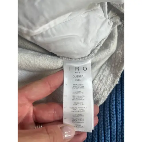 IRO Olessa Tweed Belted Romper Light Grey Womens Size 42 US 10