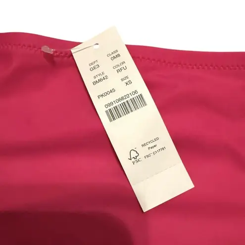 NWT J Crew Radiant Fuchsia High Rise Full Coverage Bikini Bottom Swimwear Sz XS Pink thumbnail 2