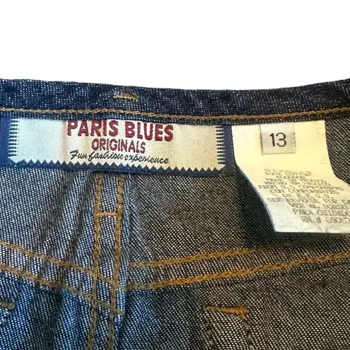 Paris Blues  Y2K Denim Skirt Dark Wash High Slit Retro Classic Size Medium NWT