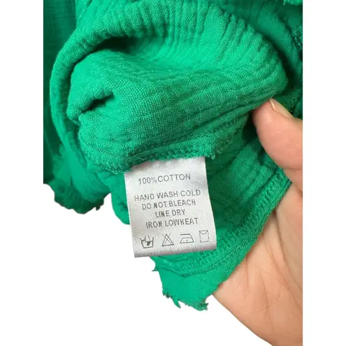 ee:some ee some green gauze tiered mini dress boho casual