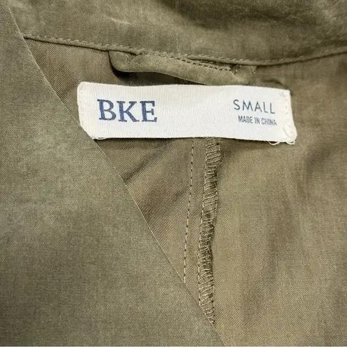 BKE Buckle  open front lightweight jacket olive green