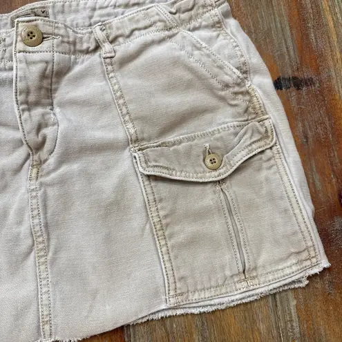 American Eagle  Outfitters Beige Cargo Mini Skirt size 10 Vintage Y2K