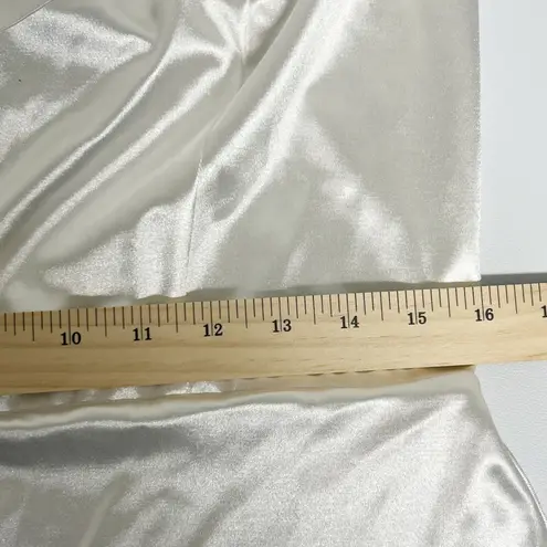 Lulus Womens Celebration Of Love White Satin One Shoulder Bodycon Mini Dress XL