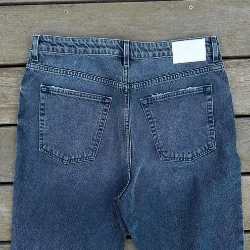 GRLFRND Jeans The Harlow High Rise Boot with Slit Jeans Dark Wash Straight Leg