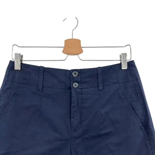 Vince  Chino Shorts High Waist Cotton Navy Blue Size US 8