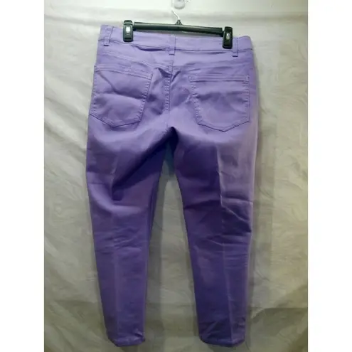 Liverpool Womens Abby Ankle Skinny Jeans Lavender Size 12P