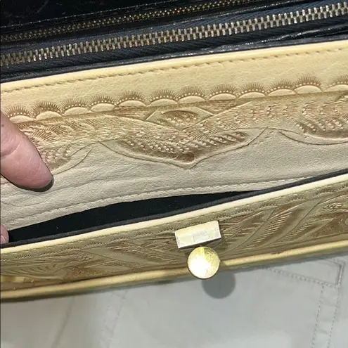 1940s Vintage Flores Bags Chic Cream Embossed Shoulder Bag (RARE & 1 of a kind!)