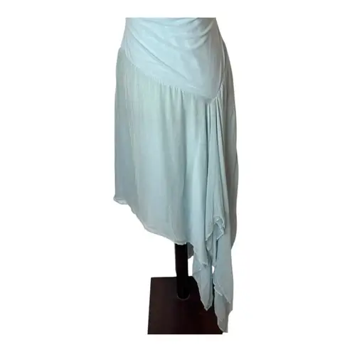 Bec & Bridge Dress Women 10 Dolphin Blue Elzette Strapless Asymmetric Midi NWT