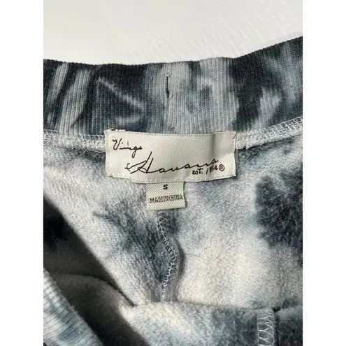 Vintage Havana Tie Dye Sweat Shorts Womens Size S Black White Pink Dolphin Hem