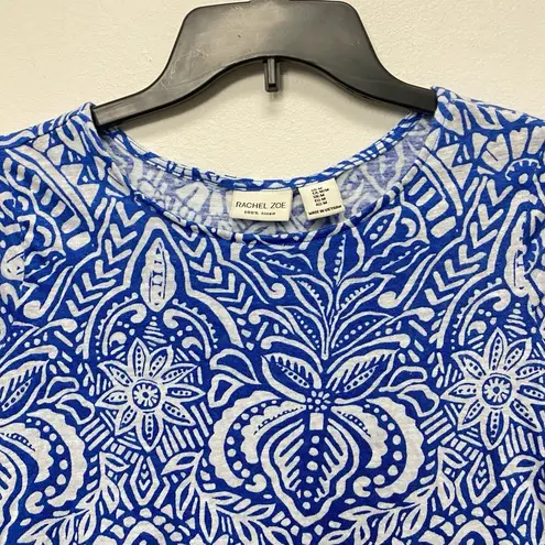 Rachel Zoe  Medium 100% Linen Boho Indonesian Batik-Style Tropical Beach Coastal