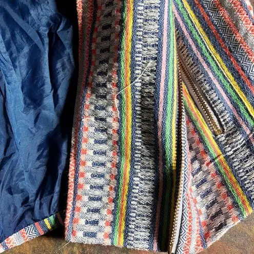 Twelfth Street By Cynthia Vincent Multicolored Knit Cropped Jacket Size 6 White