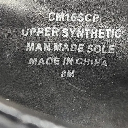 Current Mood Steady Creepin Wooden Faux Leather Platform Heels Shoes Size 8 Black