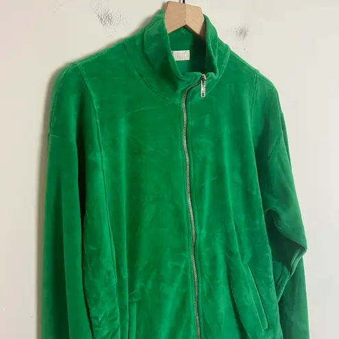 Suzie Kondi NWT - Unisex Zip Jacket Velour Jelly Bean Green Track Full Zip