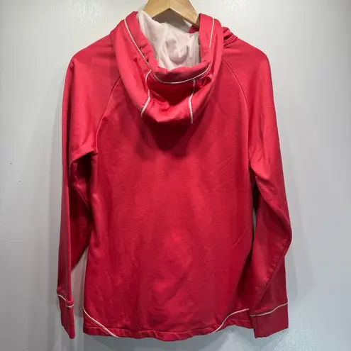 Cabela's Cabela’s Coral Pink with White Piping and Embroidered Logo Hooded Sweatshirt M