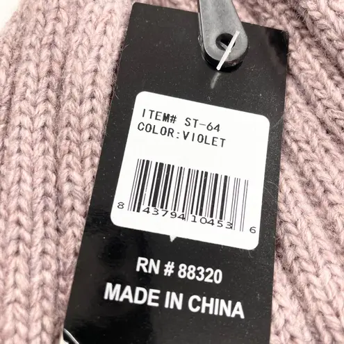 NEW C.C Exclusives Ribbed Knitted Beanie Violet Purple ST