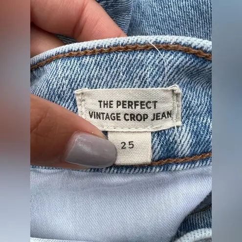 Madewell The Perfect Vintage Crop Jean in Sudbury Wash Size 25