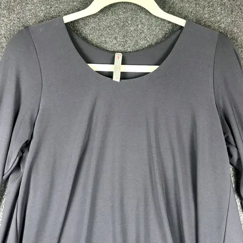 Last Tango Tunic Top Gray Layered Long Sleeve Stretch Knit Staple Small