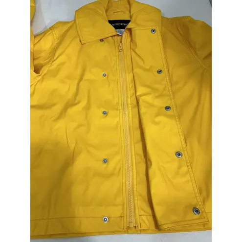 Womans Metro Style Yellow Cropped Zip Up Windbreaker Small