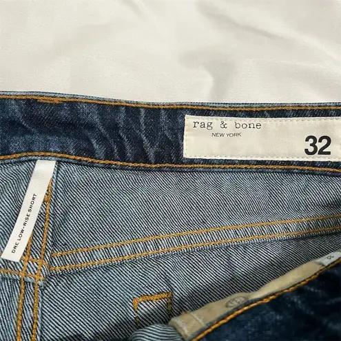 Rag and Bone  Dre Low Rise Denim Shorts Women’s Size 32 Blue Cut-Off Raw Hem