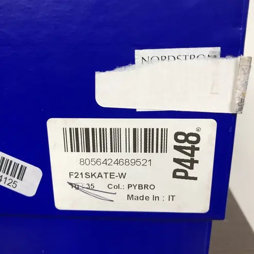 P448 New Skate Snakeskin Print Leather High Top Sneaker Glitter Laces Sz 35/US 5