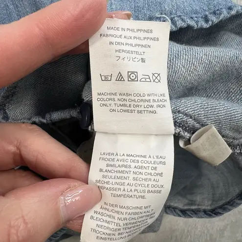 Madewell  Sz S Courier Denim Dress Shirtdress Lauryn Wash Blue Relaxed Fit Casual