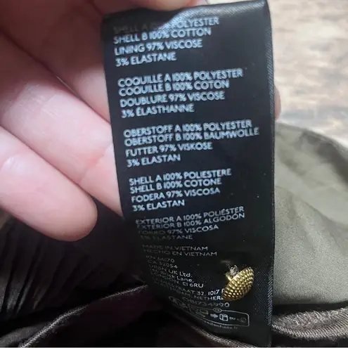 Anthropologie  Cap-Sleeve Green Plissé Mi Dress Large