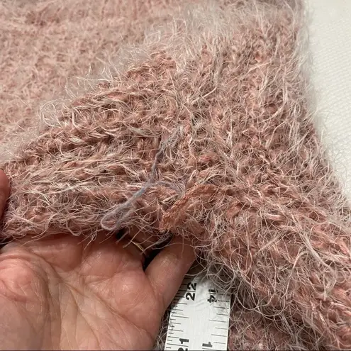 Joseph A . Light Pink Eyelash Cowl Neck Sweater