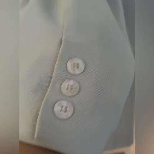 JOHN MEYER OF NORWICH Beige Long Coat & 2 Big Pockets Reverse Hiden Buttons.Sz L Size L