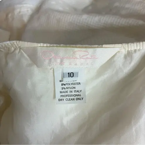 Oscar de la Renta VTG Pink Label textured skirt